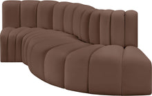 Load image into Gallery viewer, Arc - Faux Leather 4 Piece L-Shaped Modular Sofa
