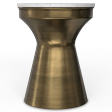 Load image into Gallery viewer, Raquel - Side Table - Antique Brass / White