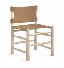 Load image into Gallery viewer, Santos - Vegan Leather Upholstered Dining Chair With Stained Natural Base (Set of 2)