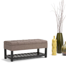 Load image into Gallery viewer, Saxon - Upholstered Transitional Storage Ottoman Bench