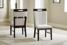 Load image into Gallery viewer, Neymorton - Dining Upholstered Side Chair (Set of 2) - Light Gray / Brown