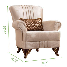 Load image into Gallery viewer, Galaxy Home Carmen Chair in Beige - Ego Home Furniture