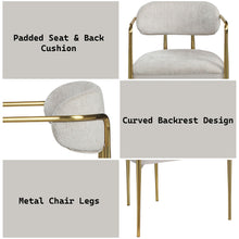Load image into Gallery viewer, Zayn - Arm Chair (Set of 2) - Beige / Gold