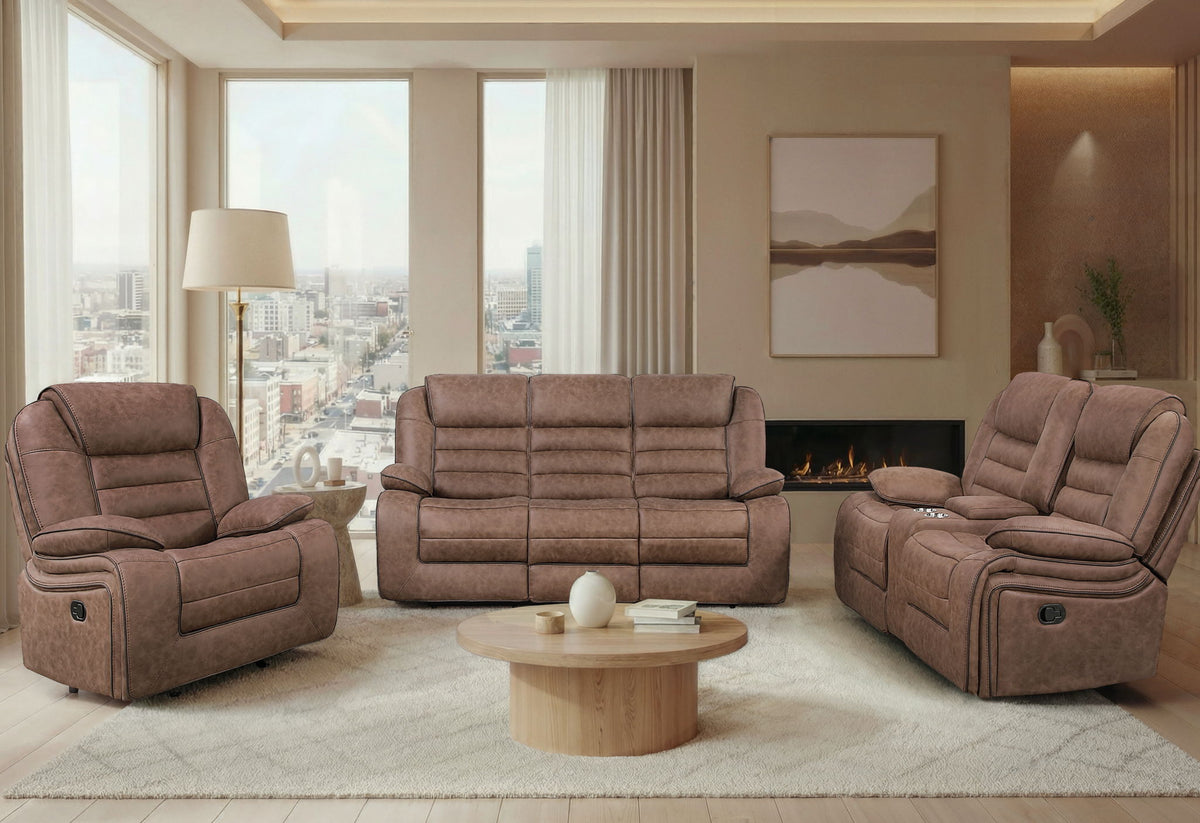 U2250 - Console Reclining Loveseat - Brown