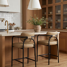Load image into Gallery viewer, Serava - Faux Leather Upholstered Bar Stool - Tan