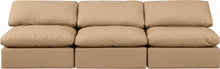 Load image into Gallery viewer, Indulge - Faux Leather 3 Piece Modular Armless Sofa - Tan