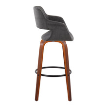 Load image into Gallery viewer, Vintage Flair - Mid Century Modern Fixed Height Barstool With Swivel With Round Footrest (Set of 2)
