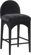 Load image into Gallery viewer, Waldorf - Chenille Stool With Black Legs