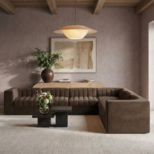 Load image into Gallery viewer, Rummi - Symmetrical Velvet Performance Fabric Upholstered 7 Piece Modular Sectional (With 3 Corner Chairs)