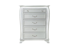 Load image into Gallery viewer, Aria - 5 Piece Queen Bedroom Set (Bed, Dresser & Mirror, Nightstand, Chest) - Silver