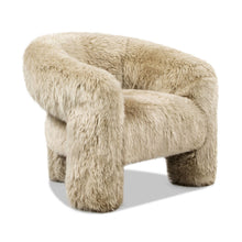 Load image into Gallery viewer, Avalon - Genuine Sheepskin Fur Split Barrel Back Accent Chair - Natural Blonde