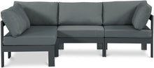 Load image into Gallery viewer, Nizuc - Outdoor Patio 4 Piece Modular Sectional With Gray Frame