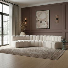 Load image into Gallery viewer, Arc - Boucle Fabric 5 Piece U-Shaped Modular Sofa