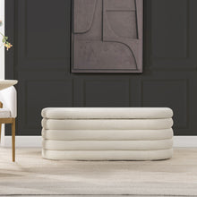 Load image into Gallery viewer, Fuji - Upholstered Oval Storage Bench