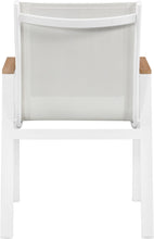 Load image into Gallery viewer, Nizuc - Outdoor Patio Dining Arm Chair With White Frame And Natural Arms (Set of 2)