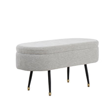 Load image into Gallery viewer, Harvey - Contemporary Storage Bench - Black / Light Gray