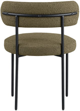 Load image into Gallery viewer, Beacon - Boucle Fabric Dining Chair With Black Legs (Set of 2) - Olive Green