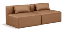 Load image into Gallery viewer, Cube - Modular 2 Piece Armless Sofa - Light Brown
