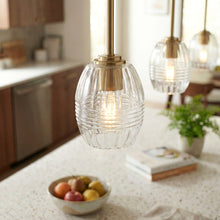 Load image into Gallery viewer, Vista - Single Pendant Chain Hanging Light - Clear / Gold