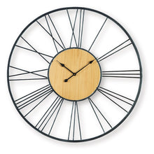 Load image into Gallery viewer, Brockett - Wall Clock - Black / Natural