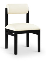Load image into Gallery viewer, Roundhill - Faux Leather Dining Chair (Set of 2) - Black Frame