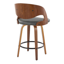 Load image into Gallery viewer, Pino - Mid Century Modern Fixed Height Barstool With Swivel With Round Footrest (Set of 2)