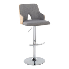 Load image into Gallery viewer, Stella - Contemporary Adjustable Barstool Stool With Swivel & Rounded T Footrest (Set of 2)