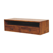 Load image into Gallery viewer, Lunar - 2 Drawer Wall Mounted Media Unit - Brown