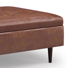 Load image into Gallery viewer, Shay - Large Square Coffee Table Storage Ottoman Mid-Century Style