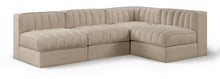 Load image into Gallery viewer, Rummi - Armless Velvet Performance Fabric Upholstered 4 Piece Modular Sectional