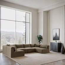 Load image into Gallery viewer, Shaggy - Fabric 6 Piece Modular U-Shaped Armless Sectional