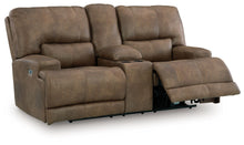 Load image into Gallery viewer, Beckley Place - Power Reclining Loveseat With Console / Adjustable Headrest - Earth