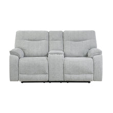 Load image into Gallery viewer, Chablis - Reclining Console Loveseat - Mist Gray