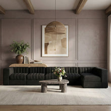 Load image into Gallery viewer, Rummi - Velvet Performance Fabric Upholstered 6 Piece Modular Sectional, L-Shaped (Right)