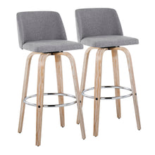 Load image into Gallery viewer, Toriano - Contemporary Fixed Height Barstool With Swivel & Round Footrest (Set of 2)