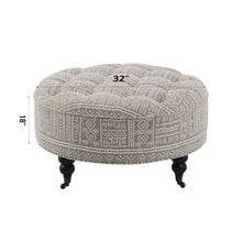 Load image into Gallery viewer, Upendo - Pattern Ottoman With Casters - Multi
