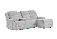 Load image into Gallery viewer, U8879 - 1 Power RAF Pushback Chaise With LED - Light Gray