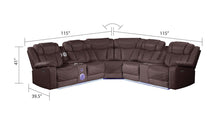 Load image into Gallery viewer, Galaxy Home Challenger Reversible Sectional Brown