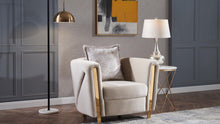 Load image into Gallery viewer, Galaxy Home Chanelle Chair in Cream image