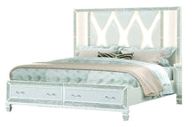 Load image into Gallery viewer, Galaxy Home Crystal Queen Bed in White image