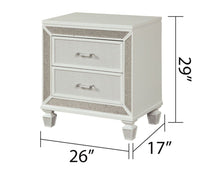 Load image into Gallery viewer, Galaxy Home Crystal Nightstand in White