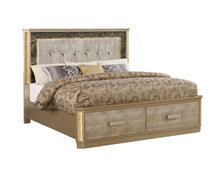 Load image into Gallery viewer, Galaxy Home Medusa Queen Bed in Gold image