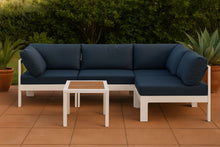 Load image into Gallery viewer, Nizuc - Outdoor Patio 4 Piece Modular Sectional With White Frame