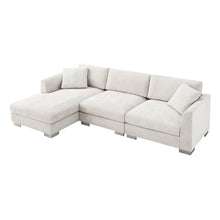 Load image into Gallery viewer, Modern Cloud Sectional Sofa L Shaped Luxury Couch Set With 2 Free Pillows 4 Seat With Oversized Chaise