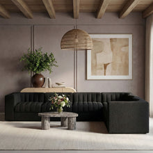 Load image into Gallery viewer, Rummi - Velvet Performance Fabric Upholstered 6 Piece Modular Sectional (With 3 Corner Chairs)