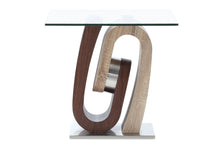 Load image into Gallery viewer, T4126 - End Table - Dark Brown / Oak / Silver