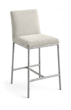 Load image into Gallery viewer, Reeves - Chenille Fabric Upholstered Counter Stool (Set of 2) - Silver Base