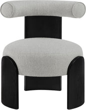 Load image into Gallery viewer, Calder - Linen Textured Fabric Upholstered Accent Chair - Painted Black Base