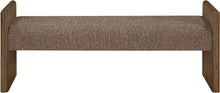 Load image into Gallery viewer, Hickory - Fabric Upholstered Bench - Brown Frame