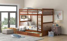 Load image into Gallery viewer, Bunk Bed With Ladders And 2 Storage Drawers